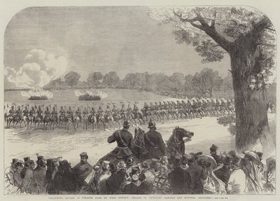 Freiwilligenüberprüfung im Windsor Park am Pfingstmontag, Angriff der Yeomanry-Lanzenreiter und berittenen Artillerie von Sir John Charles Robinson